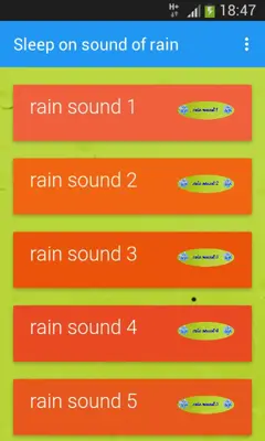 Sleep on sound of rain android App screenshot 3